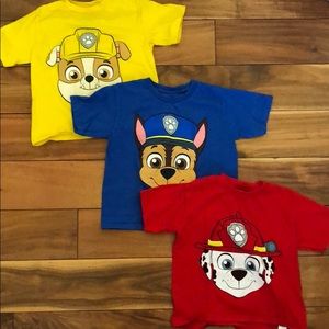Nickelodeon brand Set of 3 Paw Patrol t-shirts 4t